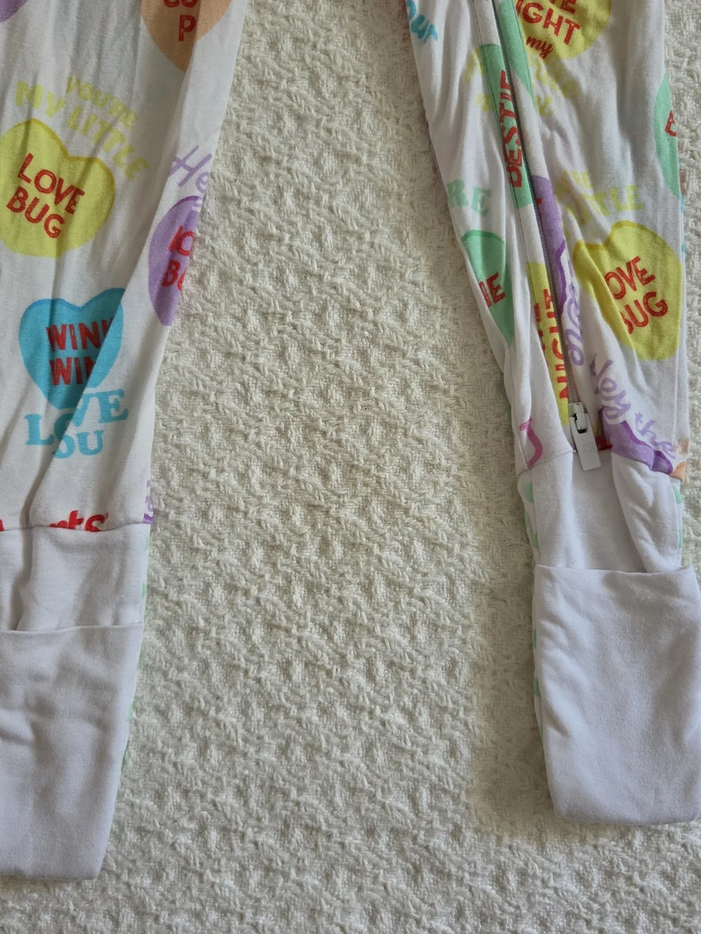 Bums and Roses Sweethearts Bamboo Toddler Girl Convertible One-Piece Pajamas 2T